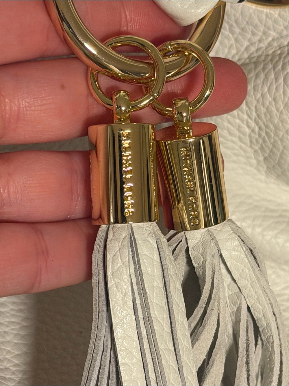 Michael Kors Braided Grommet Shoulder Bag with Tassel & Heart Charm Like New - Picture 7 of 8